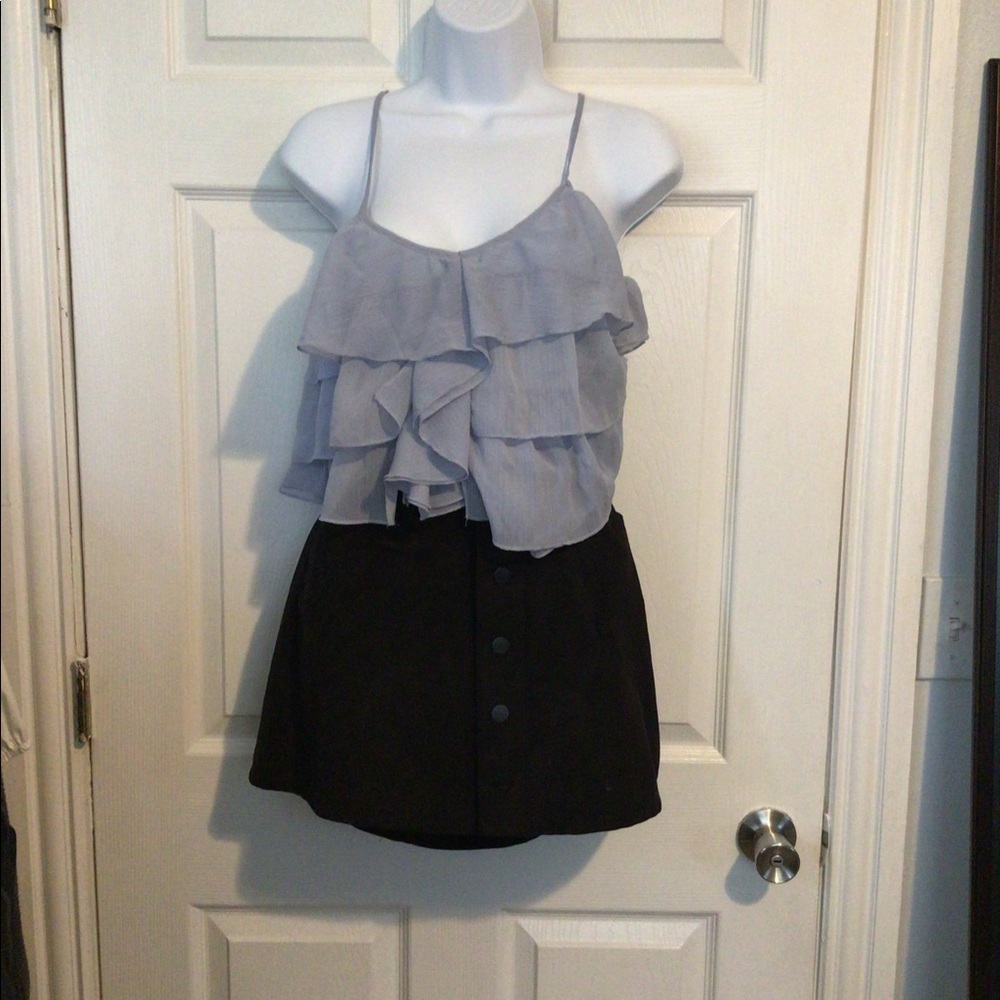 Candies baby blue flowy blouse